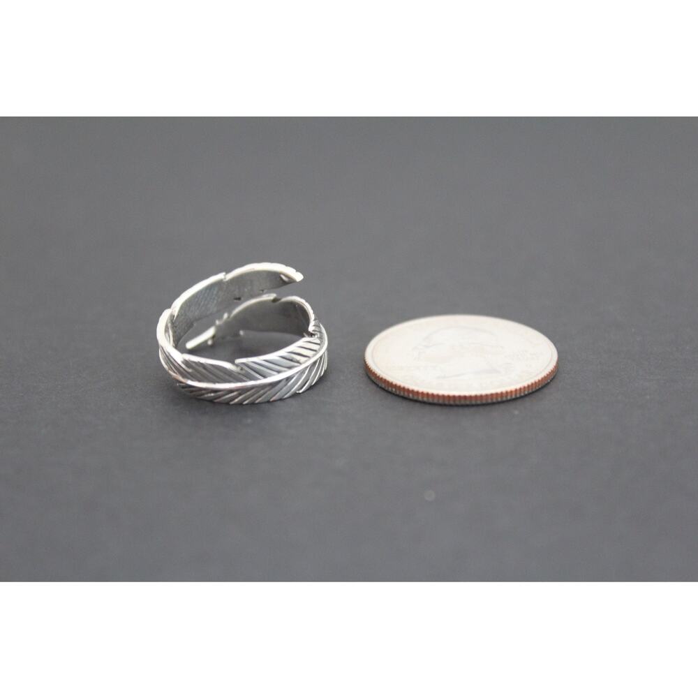 Sterling Silver Adjustable Feather Ring, Sterling… - image 6